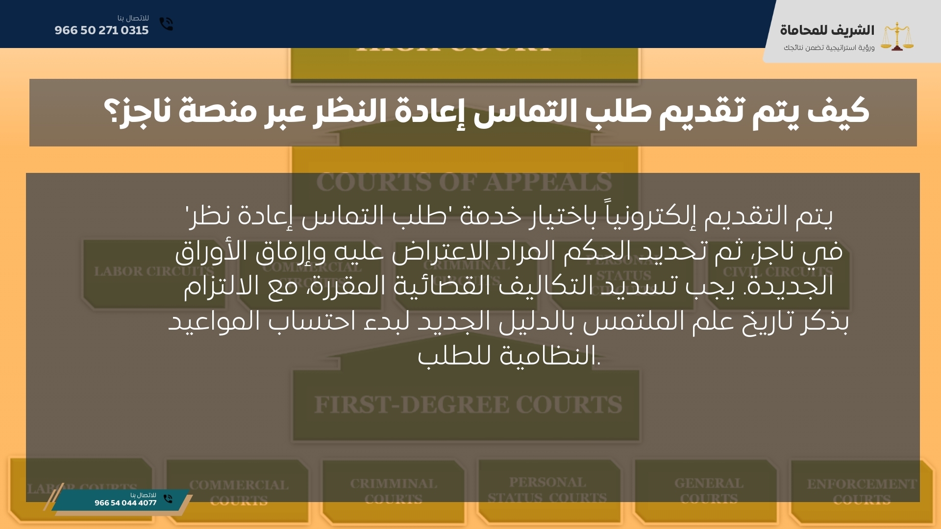 كيف يتم تقديم طلب التماس إعادة النظر عبر منصة ناجز؟ كيف يتم تقديم طلب التماس إعادة النظر عبر منصة ناجز؟