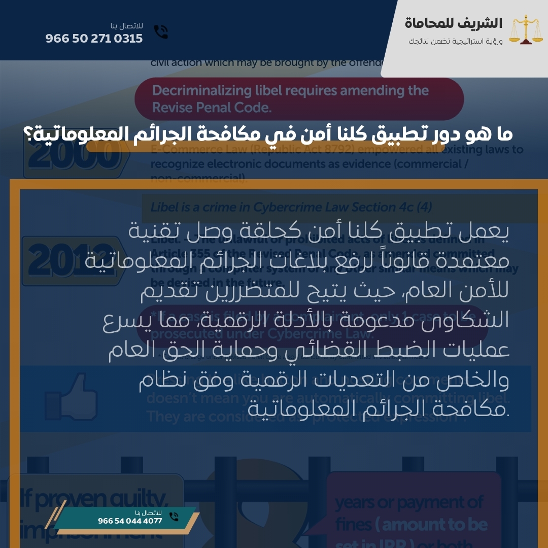 ما هو دور تطبيق كلنا أمن في مكافحة الجرائم المعلوماتية؟ ما هو دور تطبيق كلنا أمن في مكافحة الجرائم المعلوماتية؟