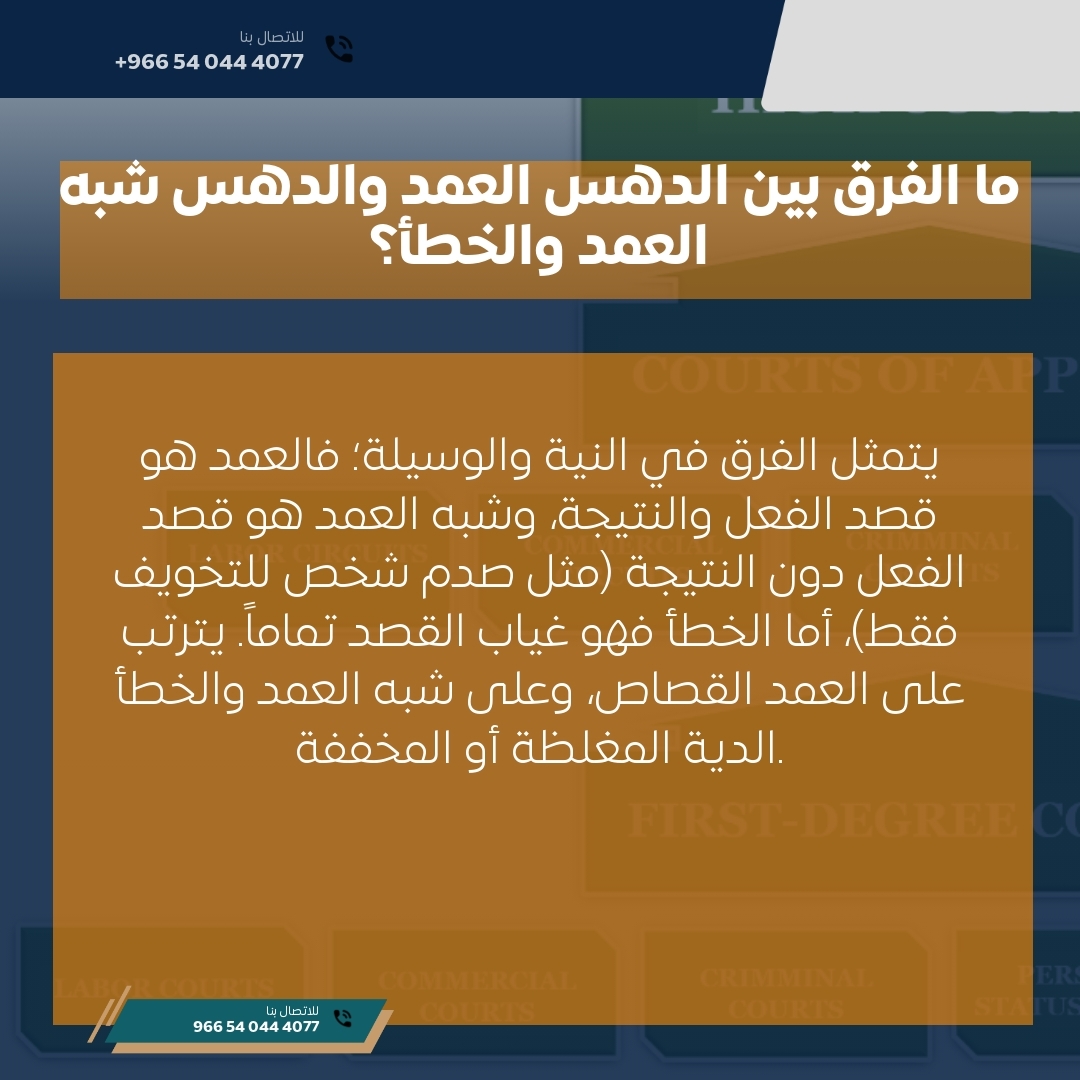 ما الفرق بين الدهس العمد والدهس شبه العمد والخطأ؟