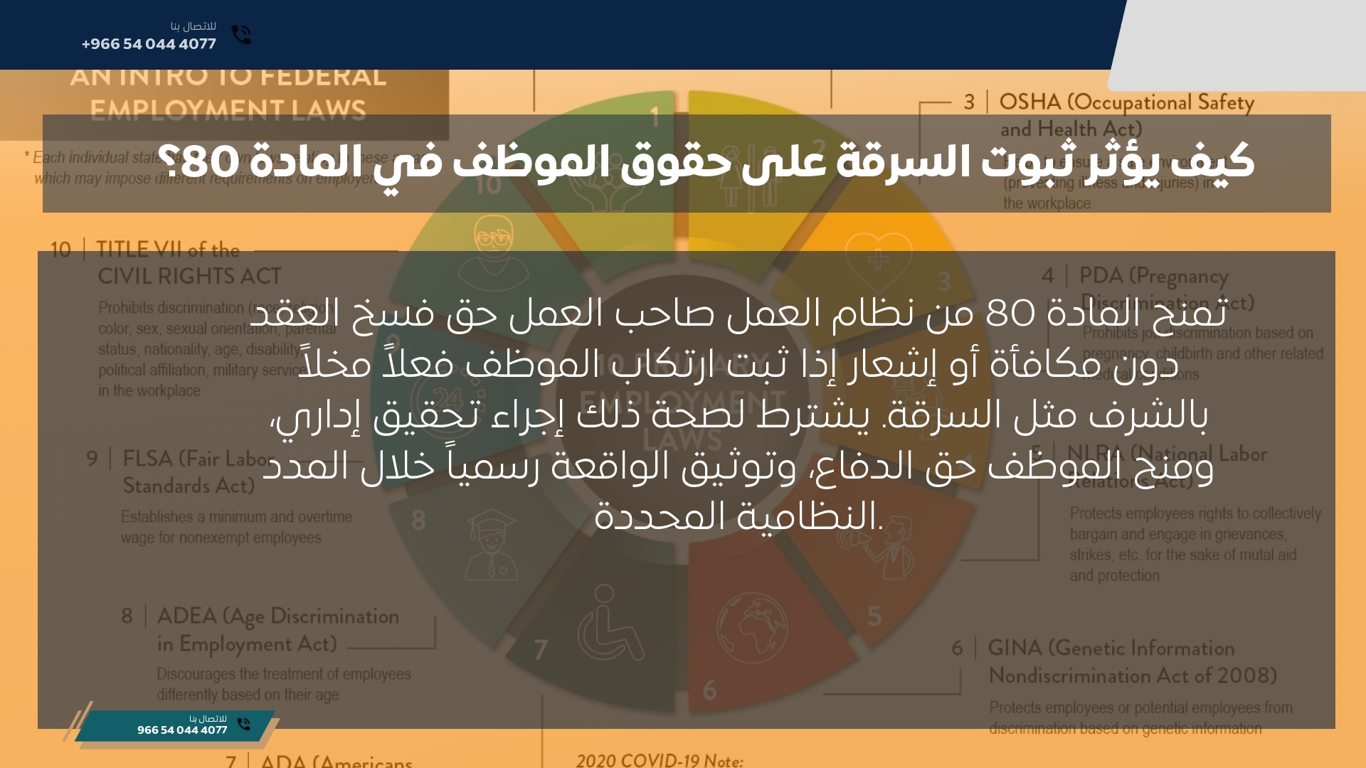 كيف يؤثر ثبوت السرقة على حقوق الموظف في المادة 80؟ كيف يؤثر ثبوت السرقة على حقوق الموظف في المادة 80؟